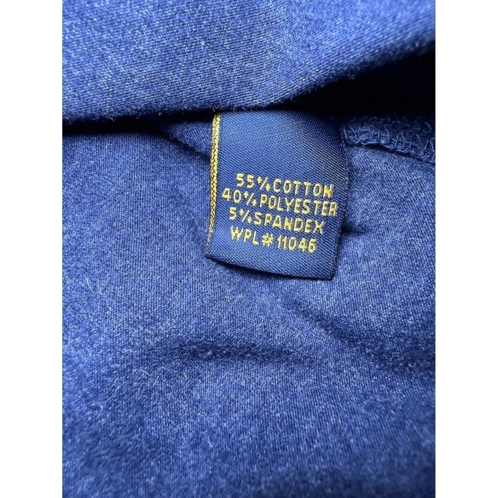Vintage 1946 Quarter Zip Pullover Men Size Medium Blue Heathered Cotton Blend